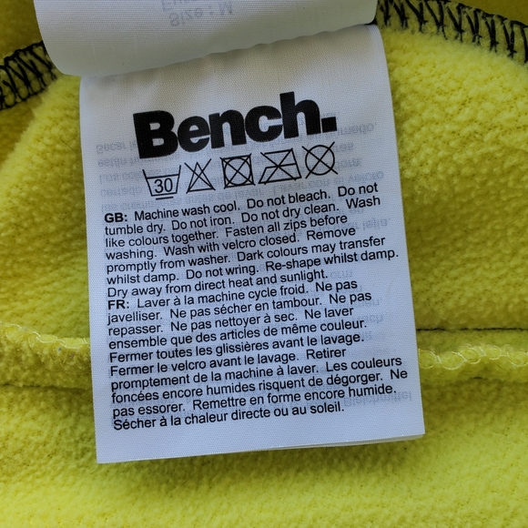 Bench Zip Up Hoodie Women's Size Medium Zip Sweatshirt Colour Block Grey Black - Picture 15 of 16